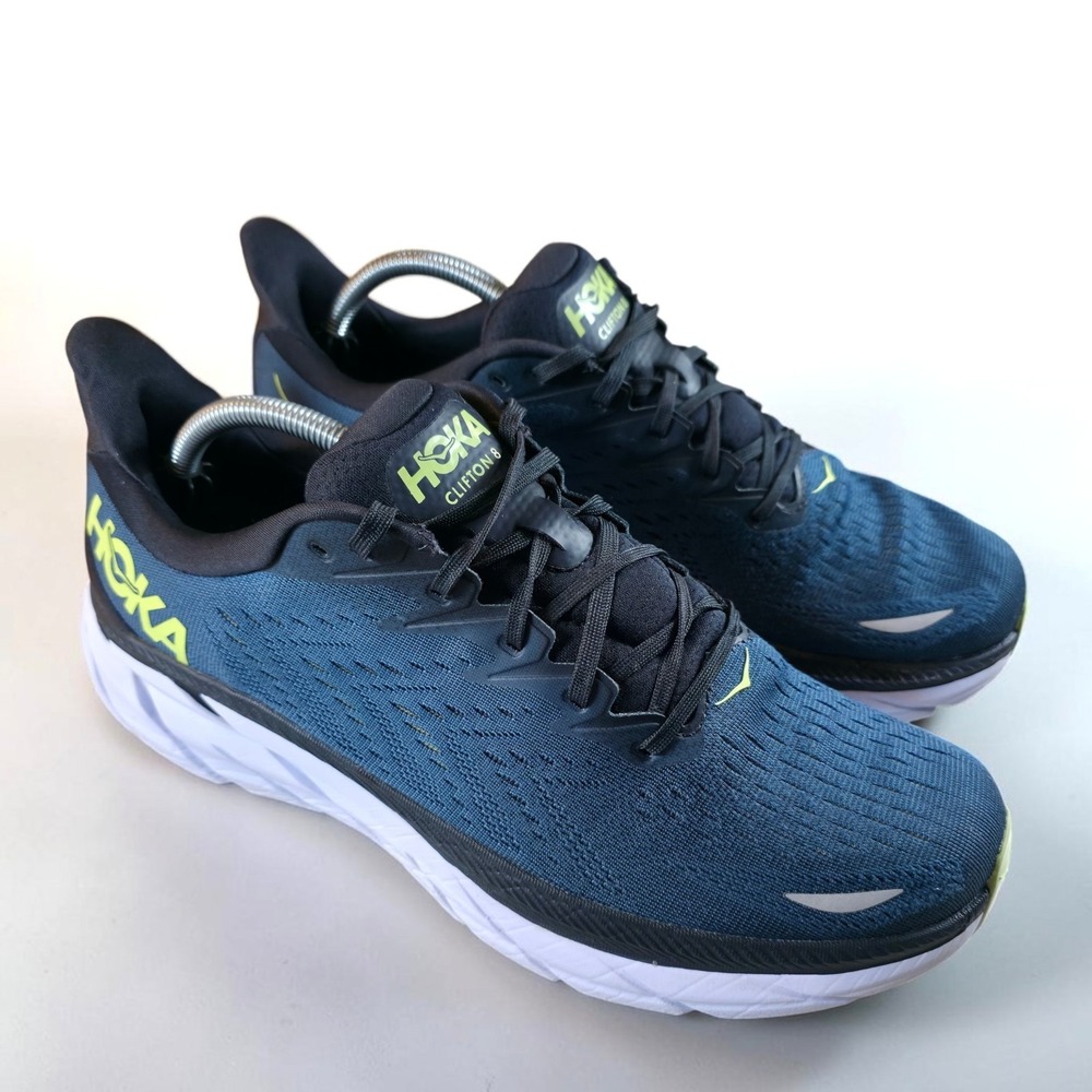 Hoka One One Clifton 8 Mens Size 11.5 Blue Running Shoes Sneakers *Worn Once.